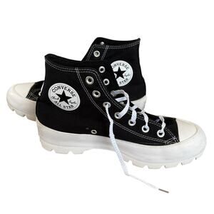Converse Chuck Taylor All Star Lugged Platform High Top Sneakers Black White 8